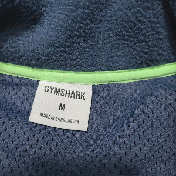 Gymshark Vibes Vest Full Zip-Up Men's Size Medium Fleece Blue Green - Picture 2 of 8